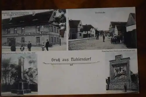 AK Gruß aus Nahlendorf, Gasthof zum Deutschen Kaiser, Dorfstraße  1922