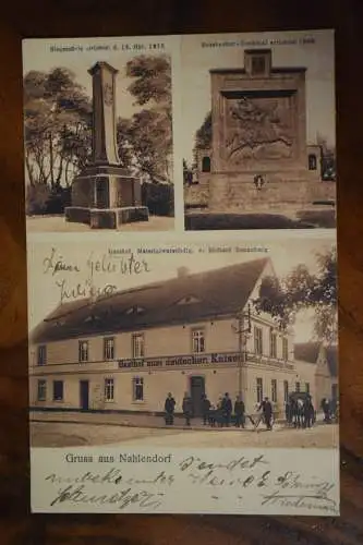 AK Gruß aus Nahlendorf, Gasthof zum Deutschen Kaiser, Inh. R. Ronneburg 1933