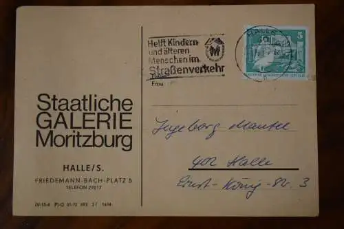 Ak Halle /S., Staatliche Galerie Moritzburg, Karl- Völker Ausstellung 1974