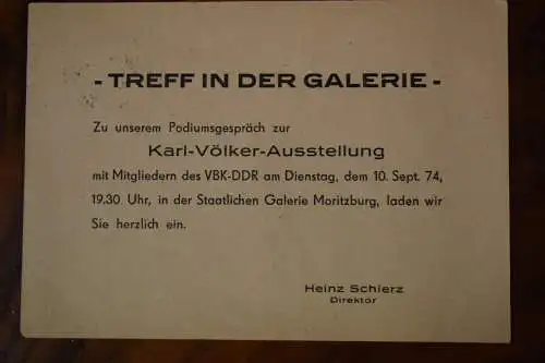 Ak Halle /S., Staatliche Galerie Moritzburg, Karl- Völker Ausstellung 1974