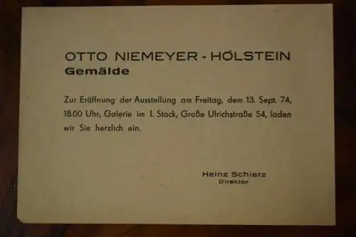Ak Halle /S., Staatliche Galerie Moritzburg, Otto Niemeyer - Holstein 1974