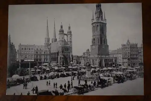 AK Halle / Saale, Marktplatz mit den 5 Türmen,  nicht gelaufen