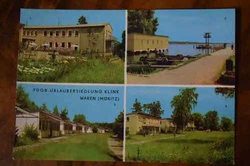 Ak FDGB Urlaubersiedlung Klink, Waren (Müritz), 1969