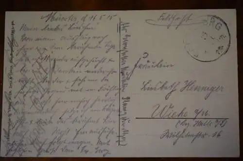 AK Radium Solbad Kreuznach, Brückenhäuser, um 1915 gelaufen, Feldpost