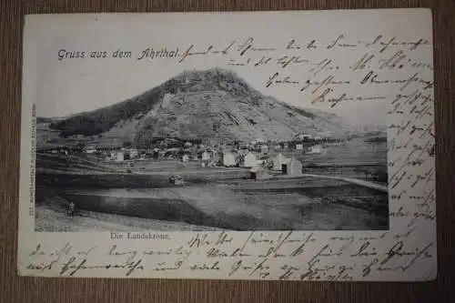 Ak Gruss aus dem Ahrtal, Die Landeskrone um 1906 gelaufen