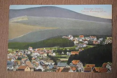 Ak Braunlage Oberharz, Total mit Wurmberg, 1915 gelaufen