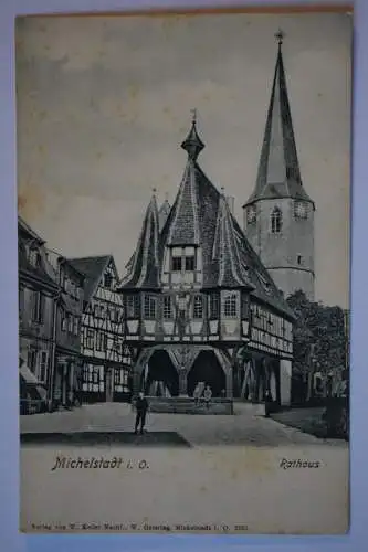 Ak Michelstadt i. O., Rathaus, um 1910 nicht gelaufen