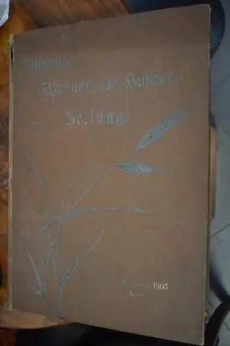 Allgemeine Brauer -und Hopfenzeitung 1903 Band 1, Januar - Juni, gebunden, Bier