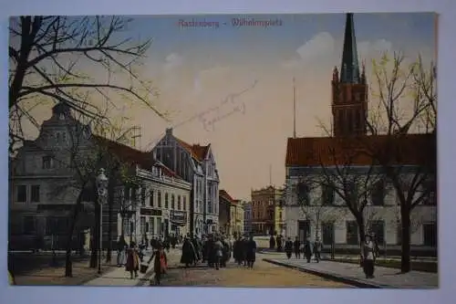 Ak Rastenburg, Wilhelmplatz, um 1917 gelaufen