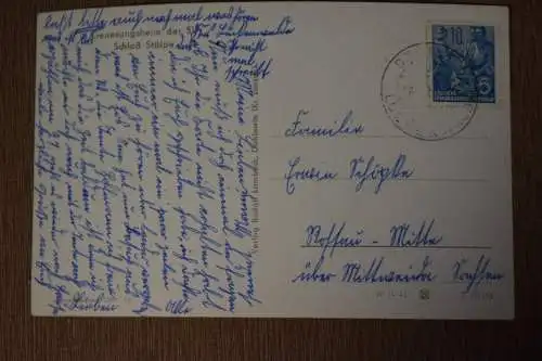 Ak Genesungsheim der SV, Schloß Stülpe, 1958 gelaufen