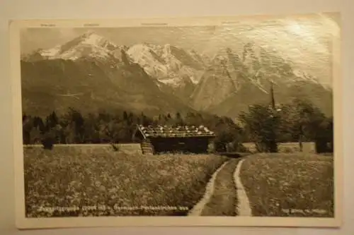 Ak Zugspitzgruppe, v. Garmisch-Partenkirchen aus, um 1944 gelaufen