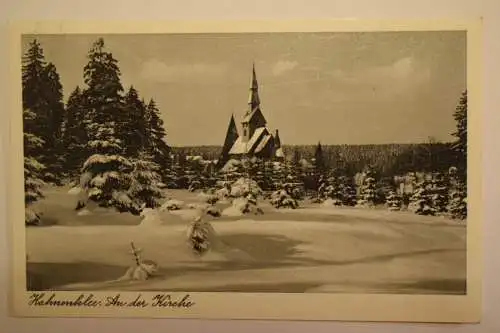 Ak Hahnenklee An der Kirche, um 1952 gelaufen