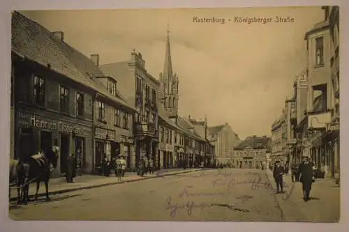 Ak Rastenburg Ostpreußen, Königsberger Straße, um 1917 gelaufen