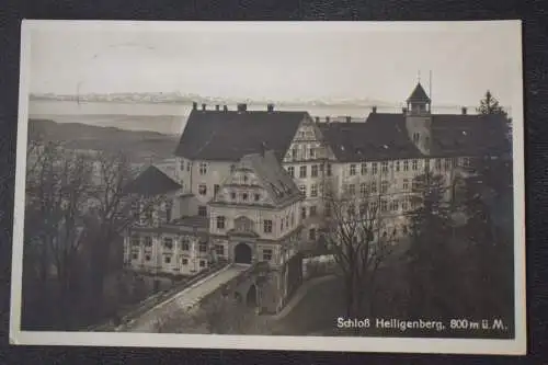 Ak Schloß Heiligenberg mit Alpenansicht, 1934 gelaufen