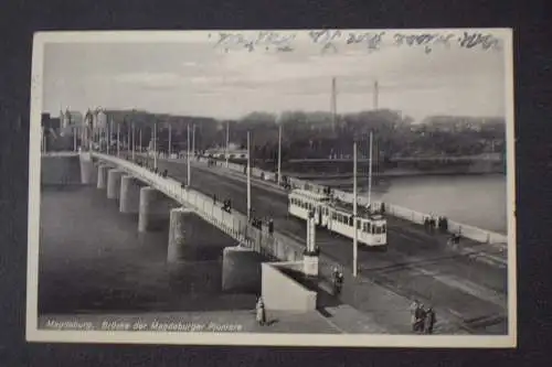 Ak Brücke der Magdeburger Pioniere, 1935 gelaufen