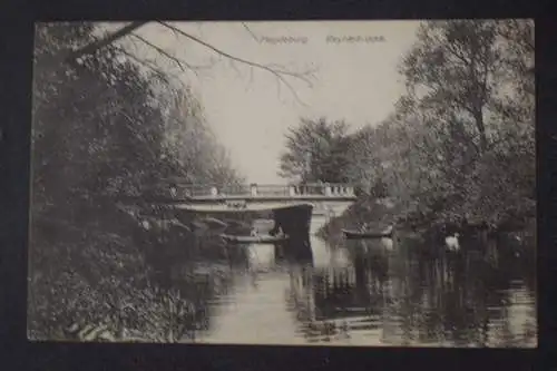 Ak Magdeburg, Reyherbrücke, 1912 gelaufen