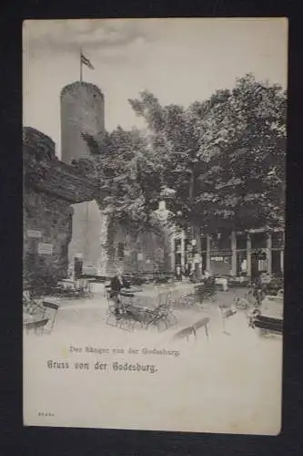 Ak Gruss von der Godesburg, Der Sänger von der Godesburg, um 1908 nicht gelaufen