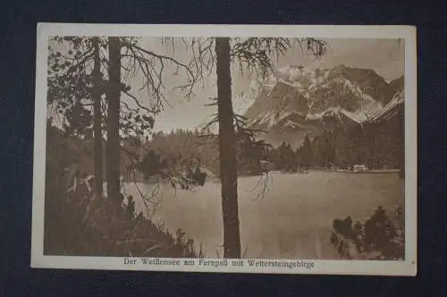 Ak Der Weißensee am Fernpaß mit Wettersteingebirge, 1924 gelaufen