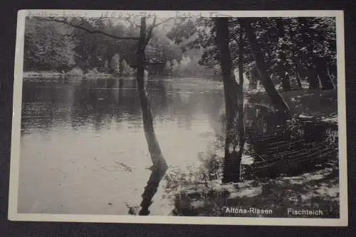 Ak Altona-Rissen, Fischteich, 1933 gelaufen