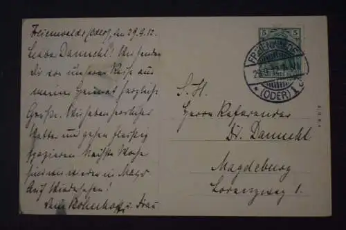 Ak Bad Freienwalde, Waldpartie vom Papenberg gesehen,  1912 gelaufen