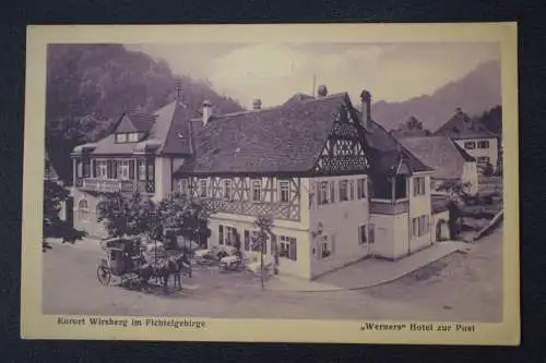 Ak Kurort Wirsberg im Fichtelgebirge, Werners Hotel Zur Post, 1932 gelaufen