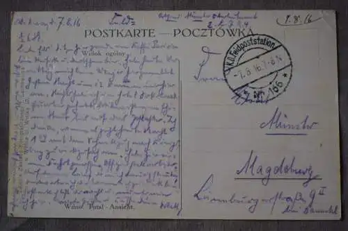 Ak Wilno, Total-Ansicht, Vilnius - Litauen, 1916 gelaufen