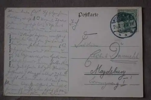 Ak Korschen, Bahnhof, 1913 gelaufen