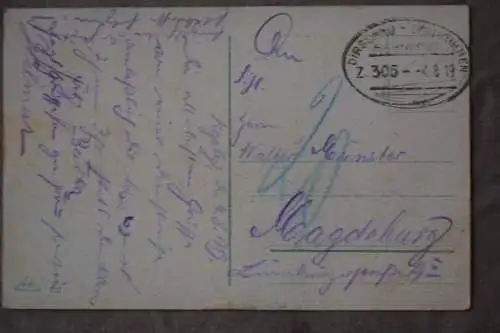 Ak Königsberg i. Pr., Polizeipräsidium, Bahnpost 1919 gelaufen