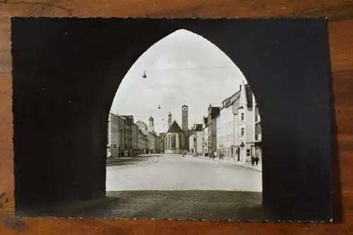 Ak Augsburg Durchblick durch das Jakober Tor, um 1940 nicht gelaufen