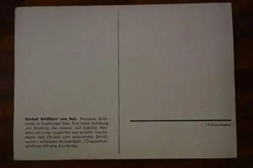 Ak Augsburg, Bischof Wolfhart von Rot, um 1940 nicht gelaufen