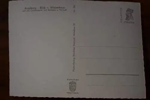 Ak Augsburg, Blick v. Weberhaus auf die Carolienenstr. um 1950 nicht gelaufen