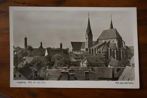 Ak Augsburg Blick auf den Dom, phot. Rolf Keller, um 1940 nicht gelaufen