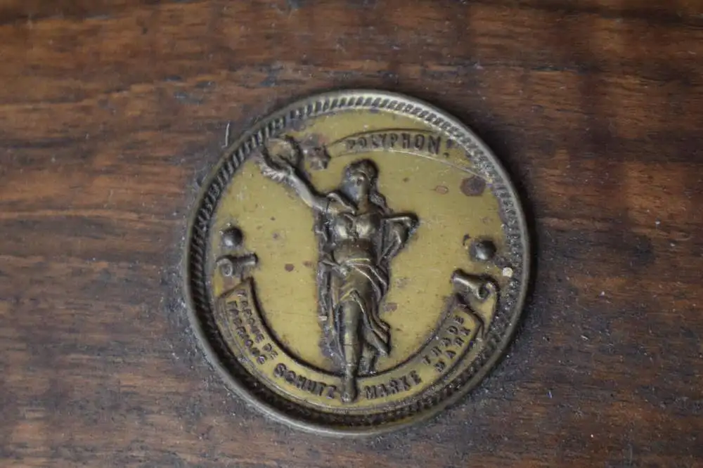 Polyphon A. Quednow Aschersleben, 39,5cm Platten 39 Stück, voll funktionstüchtig 7