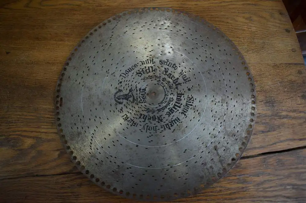 Polyphon A. Quednow Aschersleben, 39,5cm Platten 39 Stück, voll funktionstüchtig 8