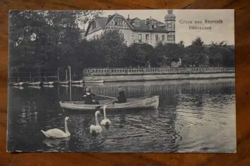Ak Gruss aus Bayreuth, Röhrensee, um  1916 gelaufen