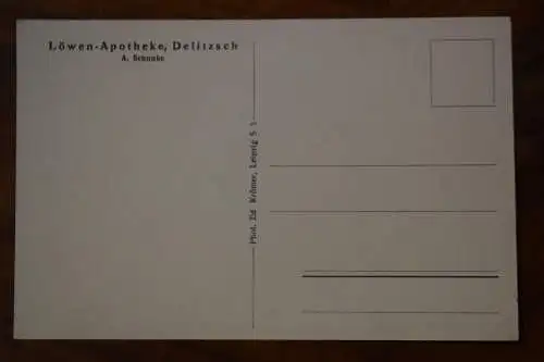Ak Delitzsch, Löwen-Apotheke, A. Schunke, um 1920 nicht gelaufen