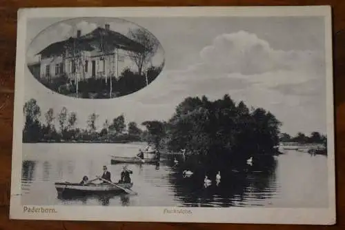Ak Paderborn Fischteiche, 1914 gelaufen