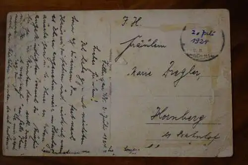 Ak Villingen, Partie beim Eisweiher, um  1924 gelaufen