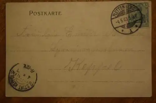Ak Director E. v. Salorski´s Kriegsfestspiele, 1903 gelaufen