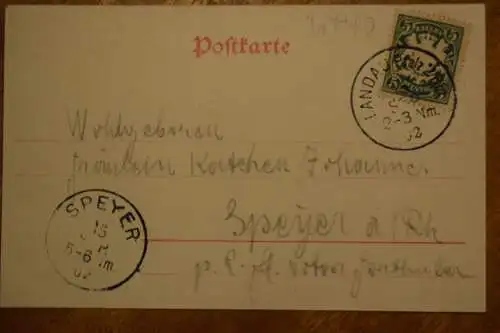 Ak Landau, Ostbahnstraße, um 1902 gelaufen