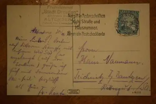 Ak Altenberg i. Erzgeb., 1925 gelaufen, Fremdenhof "Stadt Dresden" Joh. Seidel