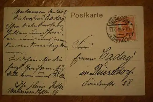 Ak Oberhausen, Beaument-Straße  mit kathol. Krankenhaus, um 1918 gelaufen
