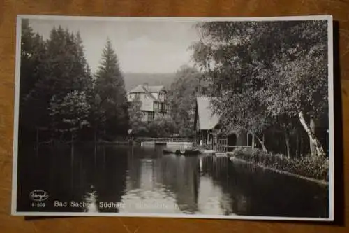 Ak Bad Sachsa Südharz, Schmelzteich, um 1910 nicht gelaufen