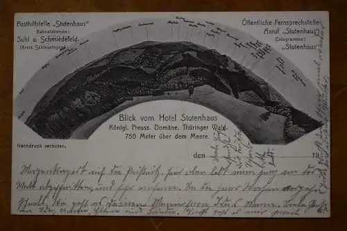 Ak Blick vom Hotel Stutenhaus, Posthilfestelle, Fernsprechstelle, 1916 gelaufen