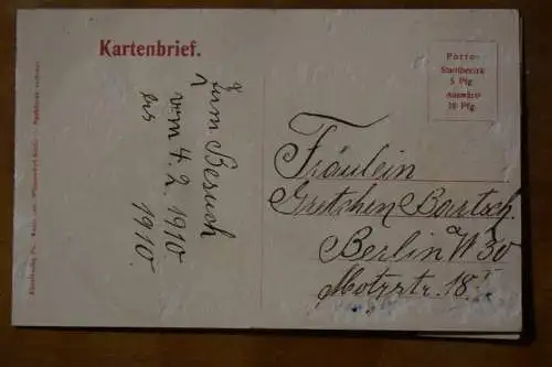 Ak Klappkarte Berliner Eispalast, Kartenbrief 1910 nicht gelaufen