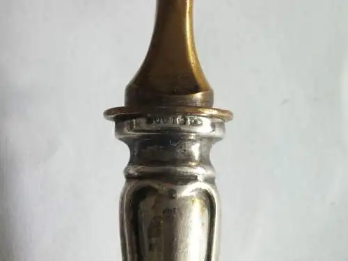 Spargelheber, 800 Silber und Messing, 800 Halbmond, Krone, 23cm x 8cm