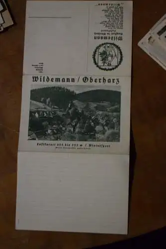 Ak Wildemann Oberharz, Klappkarte, Sage vom wilden Mann, um 1930 nicht gelaufen