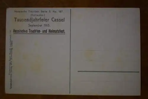 Ak Hessische Trachten, Tausenjahrfeier Cassel September 1913 Trachten-und Heimat