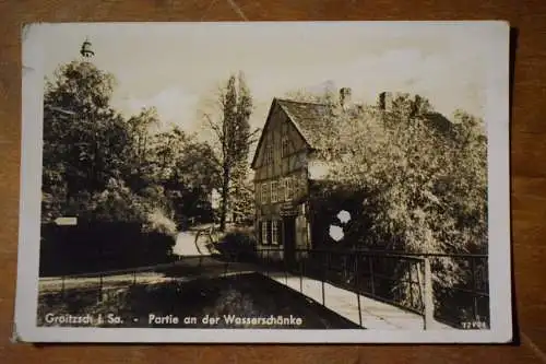 Ak Groitzsch i. Sa., Partie an der Wasserschänke, um 1940 gelaufen