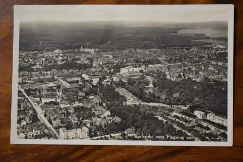 Ak Karlsruhe vom Flugzeug aus, um 1920 nicht gelaufen